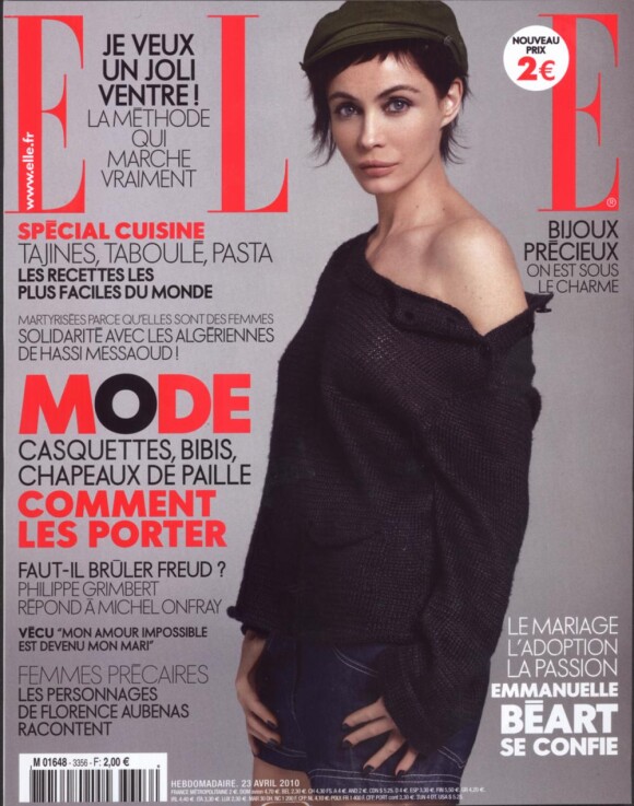 Emmanuelle Béart en couverture du magazine ELLE