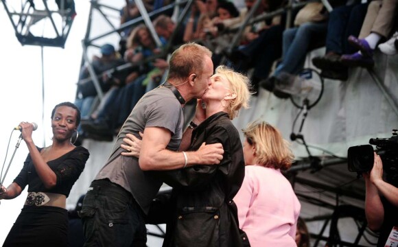 Sting et sa femme Trudie Styler, pour le concert pour la journée de la Terre, à Washington, le 25 avril 2010 !
