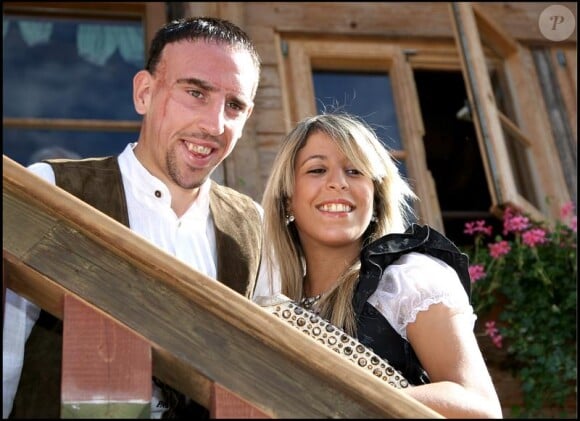 Franck Ribéry et sa femme Wahiba lors de l'Oktoberfest à Munich