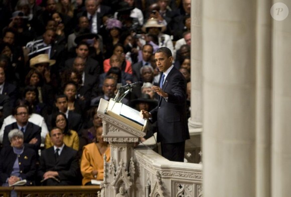 Barack et Michelle Obama aux funérailles de Dorothy Height le 29 avril 2010