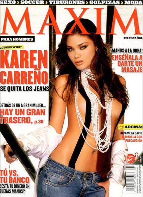 La très belle Karen Carreno en couverture de Maxim.