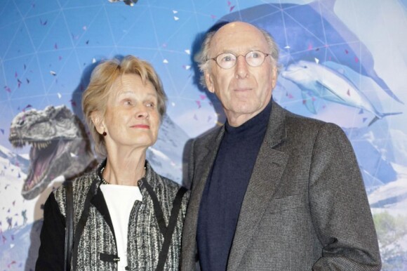 Claude Pinoteau et son épouse au lancement du 25e anniversaire de la Géode. 06/05/2010