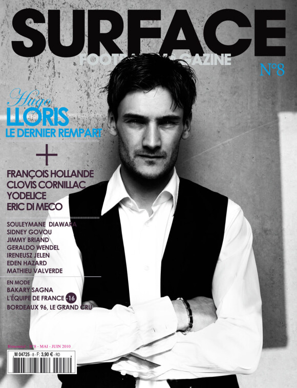 Hugo Lloris en couverture du magazine Surface, mai/ juin 2010