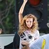 Kylie Minogue en plein tournage de son nouveau clip, All the lovers, à Los Angeles le 8 mai