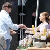 Ashton Kutcher, Natalie Portman et Olivia Thirlby sur le tournage du film Friends with Benefits à Los Angeles le 10 mai 2010