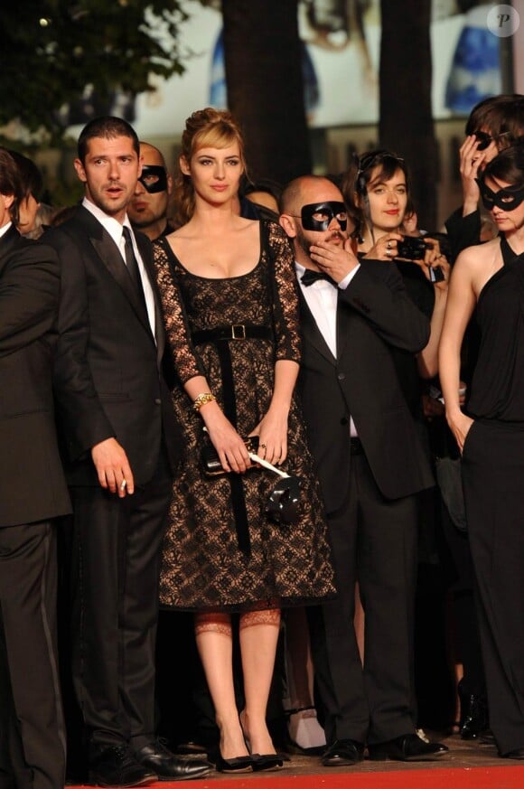 Louise Bourgoin, Melvil Poupaud et Gilles Marchand au 63e festival de Cannes, à l'occasion de la projection du film L'Autre monde.