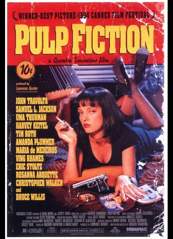 L'affiche du film Pulp Fiction, primé à Cannes en 1994.