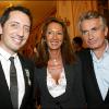 Le producteur Gilbert Coullier, son épouse Nicole et Gad Elmaleh
