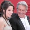 Alain Delon et sa fille Anouchka, à Cannes, le 14 mai 2010.