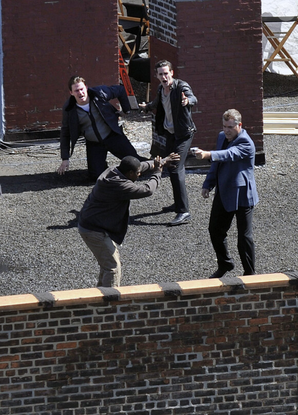 Ray Liotta et Channing Tatum sur le tournage de Son of No One le 4 mai 2010 à New York
