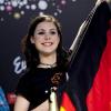 Grande gagnante de l'Eurovision 2010, Lena célèbre sa victoire le 29 mai 2010