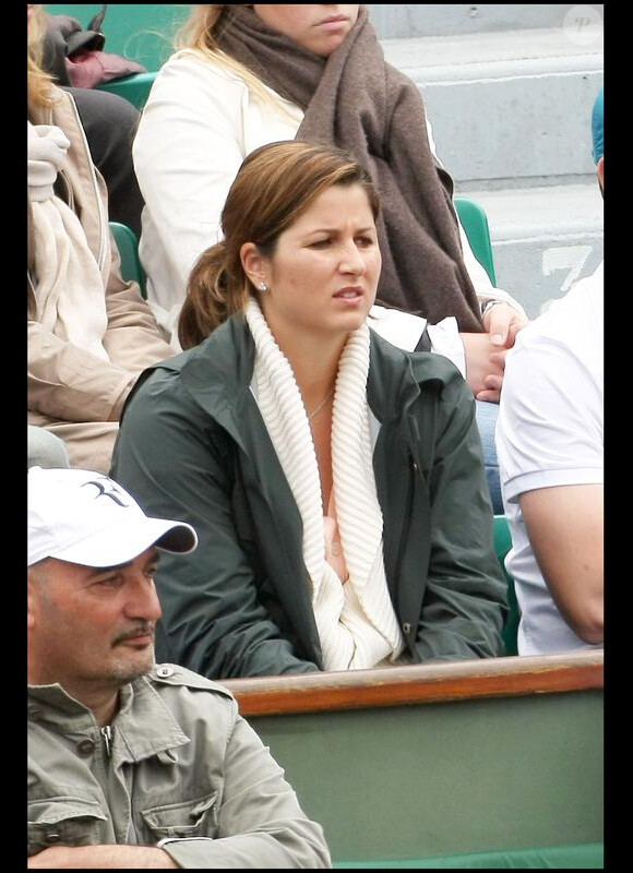 Mirka Vavrinec à Roland-Garros, le 30 mai 2010. Elle est allée soutenir son mari Roger Federer !