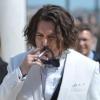 Johnny Depp sur le tournage de the Tourist à Venise le 13 mai 2010