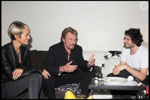 Johnny Hallyday et Laeticia au concert de Matthieu Chedid, à L'Olympia, le 27 mai 2010 !