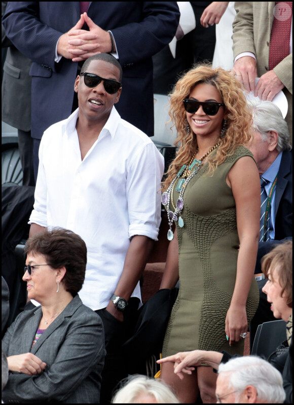 Beyoncé et Jay-Z assistent à la finale Hommes de Roland-Garros le 6 juin 2010