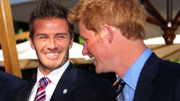 David Beckham : Avec les princes William et Harry, après la déception, les fous rires !