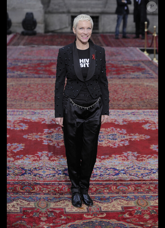 Annie Lennox lors de la soirée d'anniversaire des 20 ans de la collection de prêt-à-porter homme de Dolce & Gabbana, le 19 juin 2010 à Milan