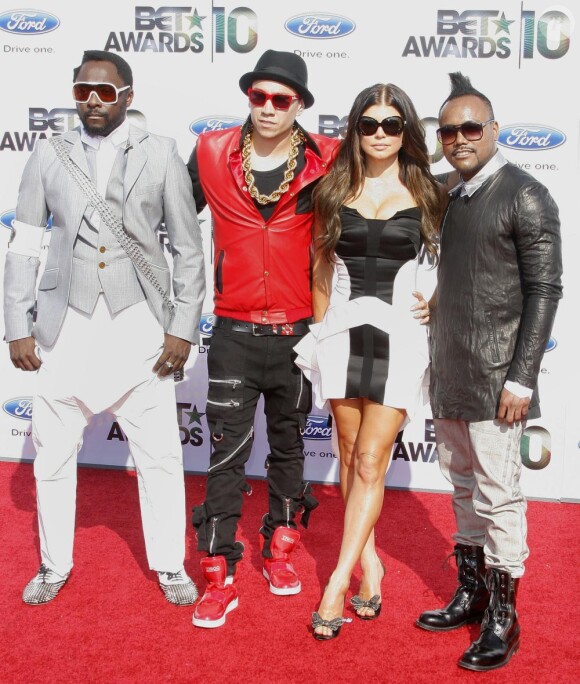 Les Black Eyed Peas lors de la soirée des BET Awards 2010 au Shrine Auditorium à Los Angeles le 27 juin 2010