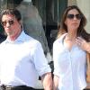 Sylvester Stallone et Jennifer Flavin dans les rues de Beverly Hills, le 2 juillet 2010