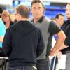 Robbie Williams et Ayda Field à l'aéroport de Miami, le 28 juin 2010