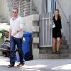Eric Dane et Rebecca Gayheart sortent de leur domicile, à Los Angeles, pour se rendre à une consultation médicale. Juillet 2010