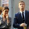 Justin Timberlake et Mila Kunis tournent le film Friends with Benefits, à New York, samedi 24 juillet.