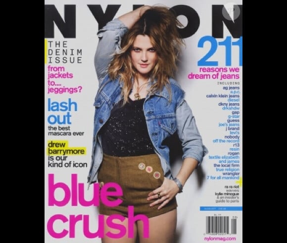Drew Barrymore en couverture du magazine Nylon