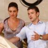 Justin Timberlake et Mila Kunis sur le tournage du film Friends with Benefits à New York le 1er août 2010