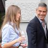 George Clooney tourne le nouveau spot publicitaire Nespresso, à Milan (Italie), lundi 2 août.
