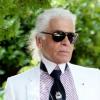 Karl Lagerfeld à Saint Tropez, le 5 août 2010