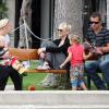 Gwen Stefani et son mari Gavin Rossdale, leurs fils Zuma et Kingston, à Los Angeles