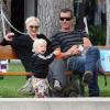 Gwen Stefani et son mari Gavin Rossdale, ainsi que leurs fils Zuma et Kingston, à Los Angeles