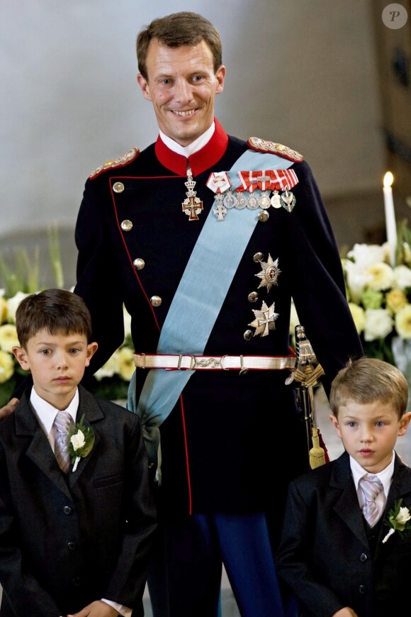 Joachim de Danemark et ses fils Felix et Nikolai.