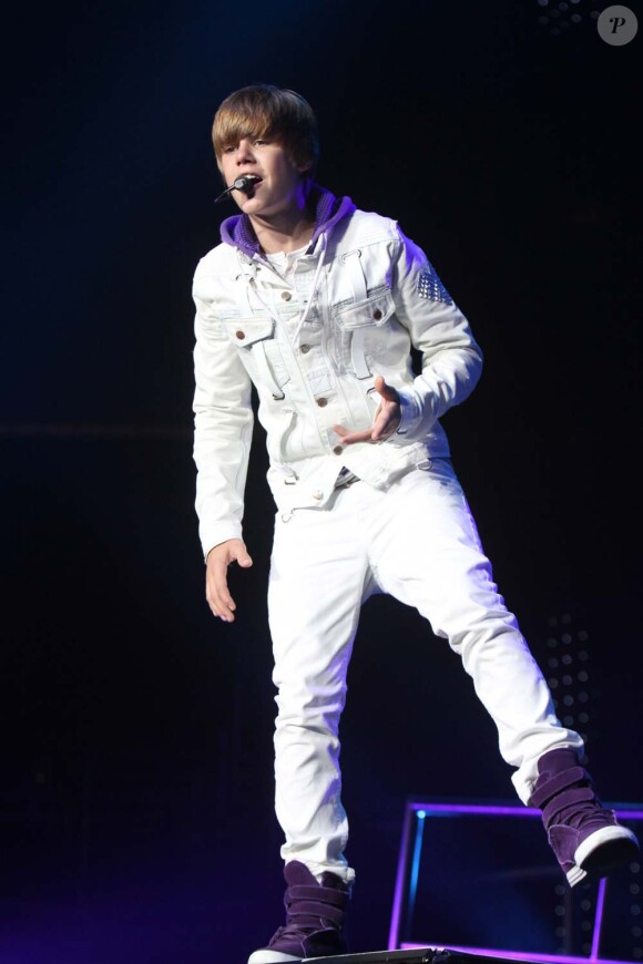 Justin Bieber en concert à Newark, près de New York, le 28 août 2010
