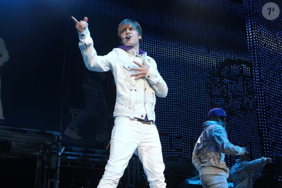 Justin Bieber en concert à Newark, près de New York, le 28 août 2010
