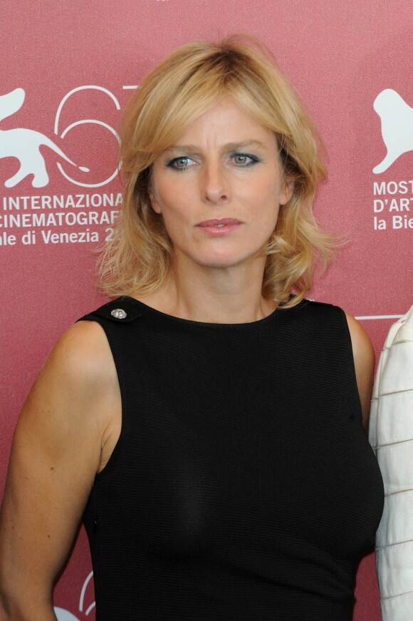 Karin Viard, lors du photocall de Potiche à la 67e Mostra de Venise, le 4 septembre 2010.