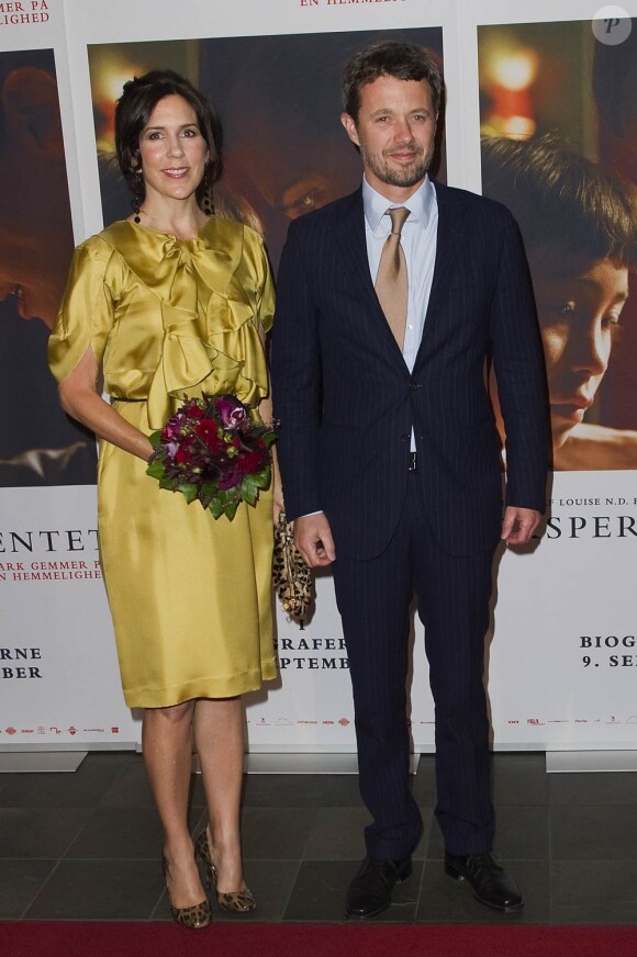 Mary et Frederik de Danemark à l'avant-première, le 7 septembre 2010 à Copenhague, du film documentaire Eksperimentet.
