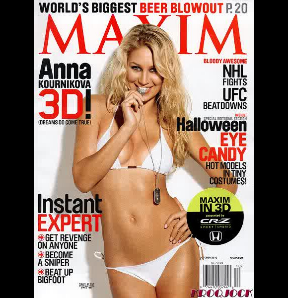 Anna Kournikova en couverture de Maxim