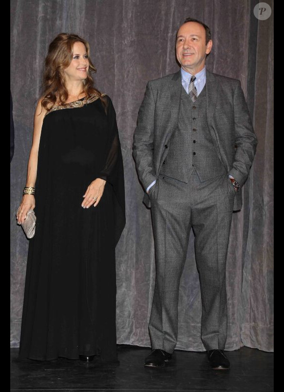 Kelly Preston et Kevin Spacey lors de la présentation au festival de Toronto du film Casino Jack le 16 septembre 2010