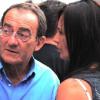 Jean-Pierre Pernaut et Nathalie Marquay au challenge souvenir dédié à feu Henri Salvador, organisé dans le cadre du 3e National de pétanque de L'Ile-Rousse. 17 septembre 2010