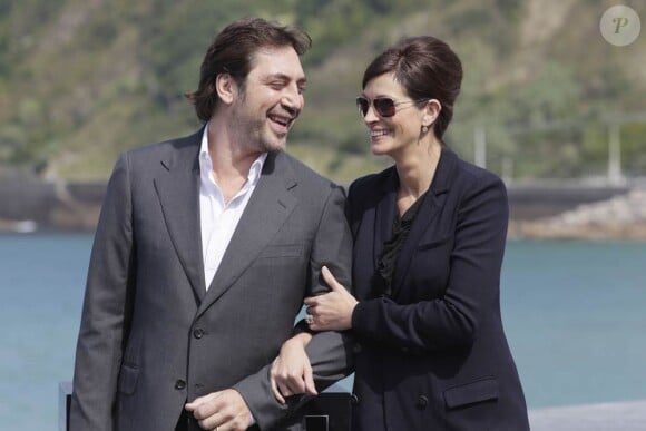 Javier Bardem et Julia Roberts au 58e Festival du Film de San Sebastian, où elle a été honorée du Prix Donostia, le 20 septembre 2010.
