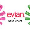 Pub des nouvelles bouteilles Evian dessinées par Issey Myiake