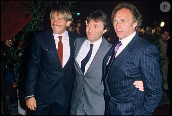 Gérard Depardieu, Francis Veber et Pierre Richard en 1983 pour la promotion des Compères