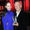 Coco Rocha et Jean-Paul Gaultier lors de la soirée du Prix d'Excellence du magazine Marie Claire à Paris le 6 octobre 2010