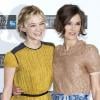 Keira Knightley et Carey Mulligan posent pour le photocall de Never let me go, au Vue Cinema, à Londres, le 13 octobre 2010