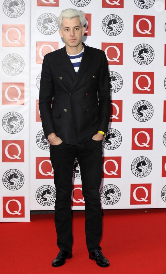 Mark Ronson à la cérémonie des Q Awards 2010, à Londres le 25 octobre 2010