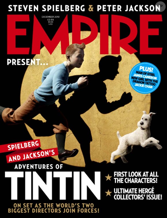 Tintin en couverture d'Empire, novembre 2010