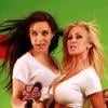 Shauna Sand et Anna Garcia, sur le tournage de leur clip Everybody wants to be a porn star, le 9 octobre 2010.