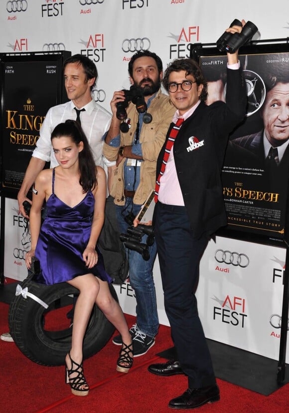 Roxane Mesquida et Quentin Dupieux lors de la projection du film The king's Speech lors de l'AFI Fest en novembre 2010