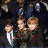 Daniel Radcliffe, Emma Watson, Rupert Grint lors de l'avant-première de Harry Potter et les Reliques de la mort - Partie I le 11 novembre à Londres